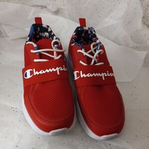 Champion Women Red and White/Blue Sneakers
